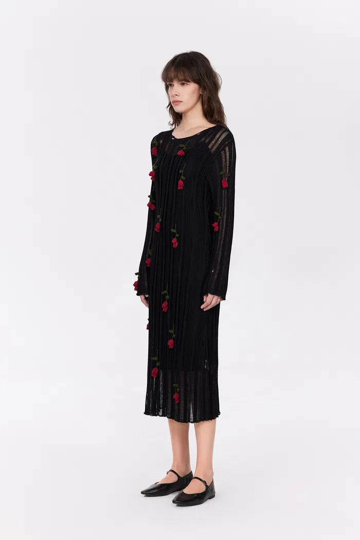 Convallaria Handcrafted Crochet Long Sleeve Dress in Cotton Viscose Kn fbrq.com Convallaria Handcrafted Crochet Long Sleeve Dress in Cotton Viscose Kn fbrq.com