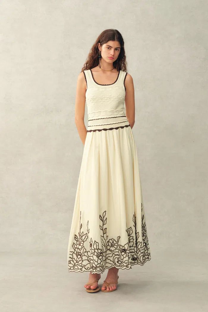 linen and crochet dress Ralph Lauren Women's Crochet-Trim Linen Dress