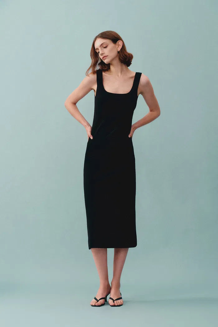 hera knit dress Hera Collection Sweater Dress (Charcoal) 21529 City Girls