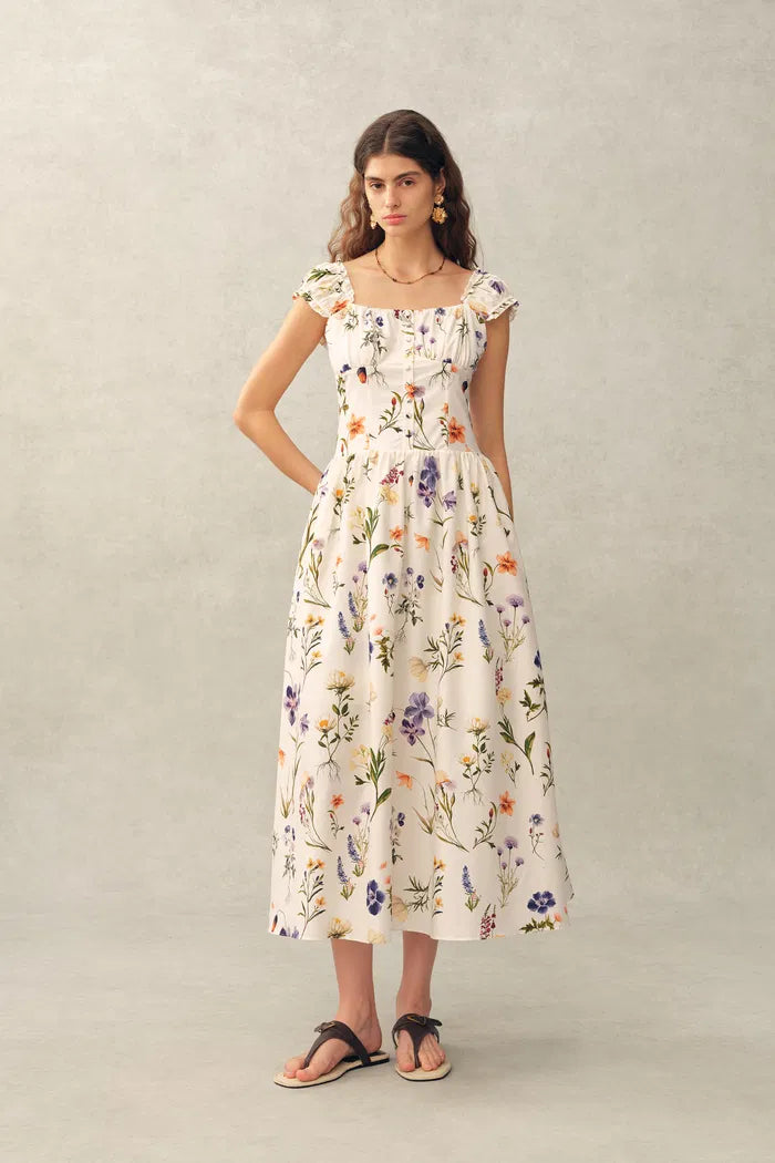 eliana cotton-silk dress BANANA REPUBLIC Eliana Cotton Silk Dress xs magnolia white #882665 NEW