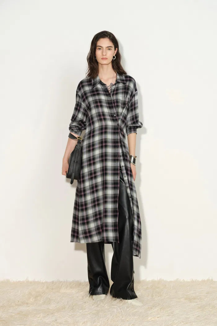 black and white plaid shirt dress ASOS Design - Mini Shirt Dress - Women - Cotton - 10 US