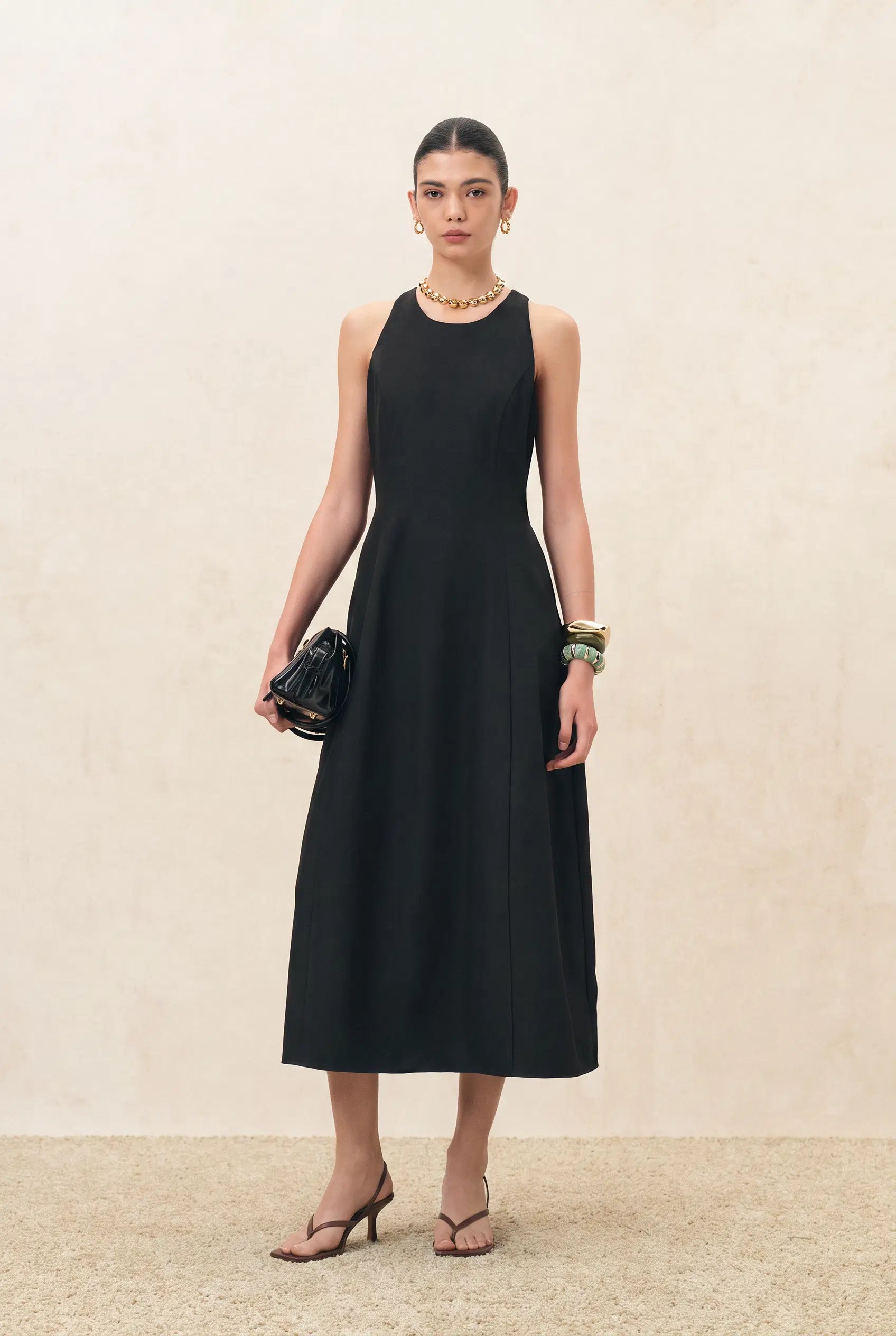 Lina Waist Cinched Bubble Hem Dress XS