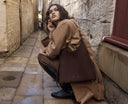 Fall’s Best Suede Bag Color | Brown with a Violet-Warm, Wine-Red Depth