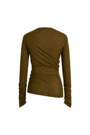 Top Edith de dos piezas falso en tejido ligero de merino