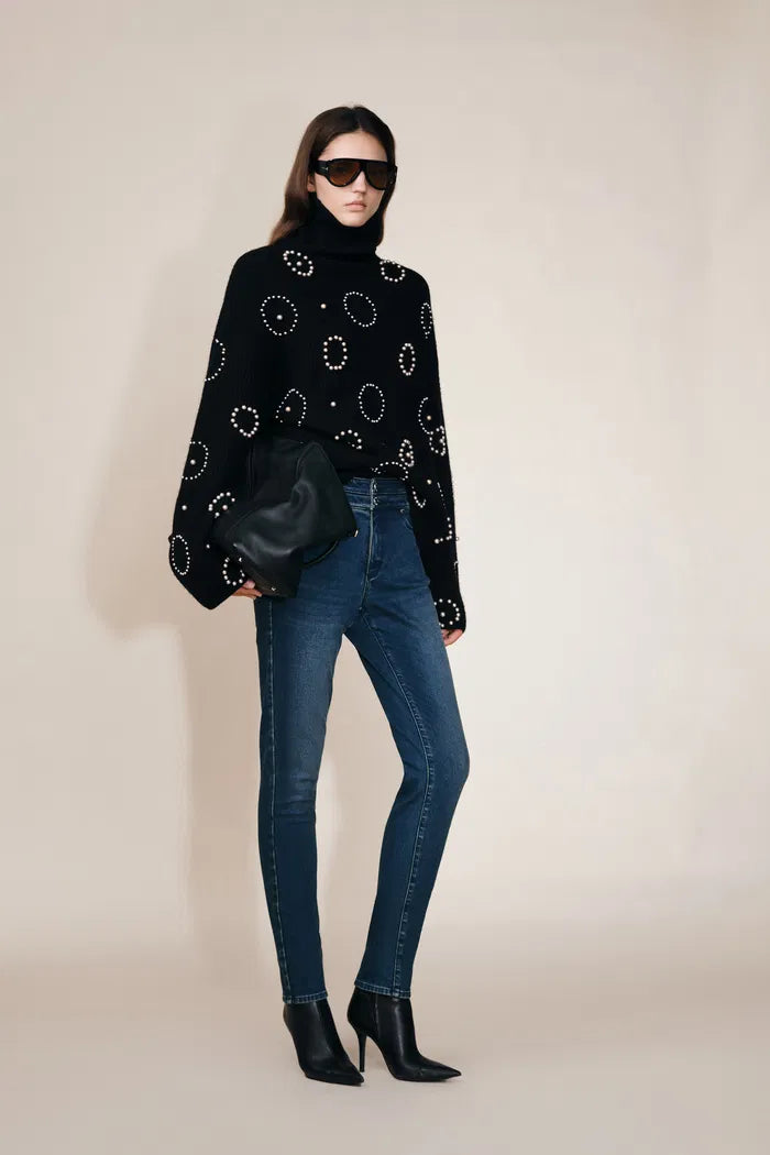 Eliza Stretchy Slim Fit Jeans in Fleece-Lined Denim