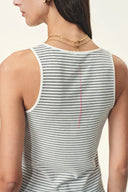 Skye Striped U Neck Racerback Tank Top in Soft Stretch Knit