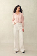 Colette Embroidery Shirt in Linen Blend