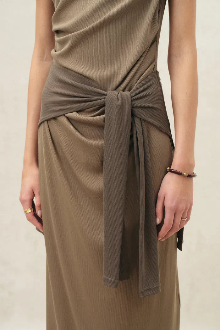 t shirt dress tie front Short Sleeve Tie Waist Dress in Vince Products Women
