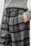 Klara Fringe Collar Drawstring Pants in French Bouclé