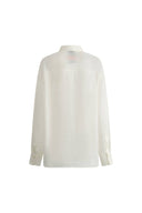 Brielle Oversized Flora Shirt in Silk-Linen Georgette