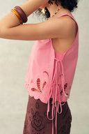 Débardeur noué à œillets Matthias en popeline de coton Pima