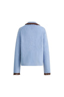 Cardigan Lvy à pompons crochetés à la main en mélange mohair