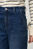 Soren Gerade geschnittene Jeans mit weitem Bein aus dehnbarem Denim