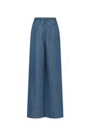 Jeans Seren de pierna ancha con cintura elástica en denim lyocell