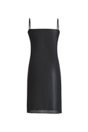 Robe courte noire à bretelles