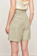 Pantaloncini a Linea A Plissettati Cephas in Crepe di Acetato