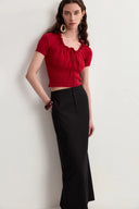 Top crocheté Aikena en maille de coton