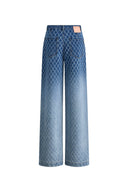 Natalie Gradient Jeans in Jacquard Denim