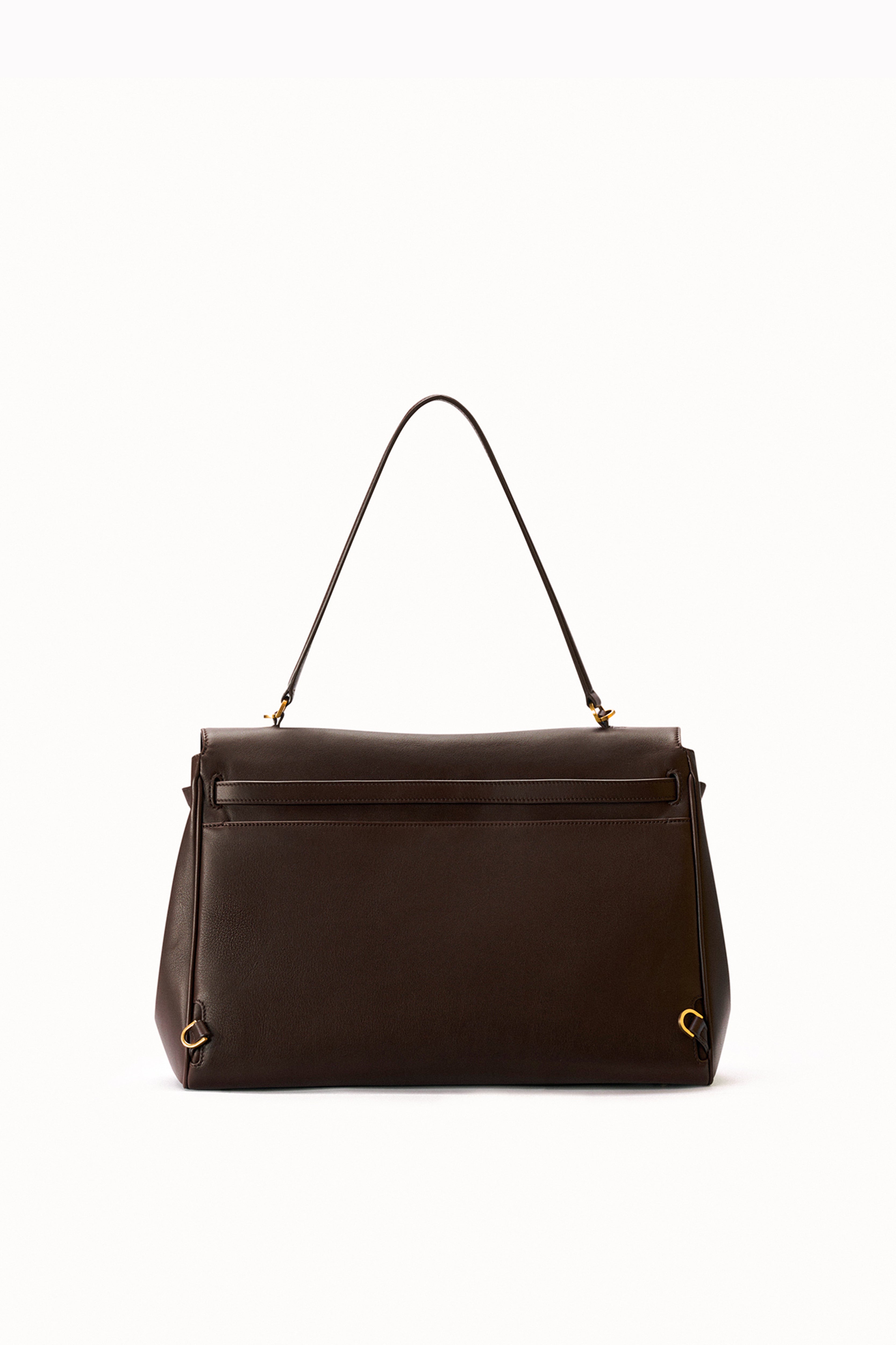 Rialto Double Flap Handbag in Calfskin Leather