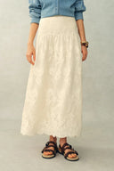 Bailey Lace Embroidered Midi Skirt in Tulle Embroidery