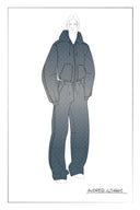 Kylie Rhinestone Gradient Hoodie Jacket in Higher Weight Cotton