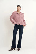 Nora Crop Flared Jeans in Stretch Denim