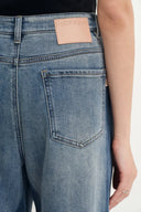 Ginevra Split Colorblock Jeans in Stretch Denim