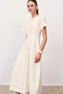 Ebba Boat Neck Dress in Merino Wool Blend