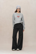 Luna Zodiac Long Sleeve Sweatshirt in Cotton Knit
