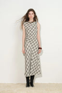 Phea Sculpted Plaid Dress in Seersucker