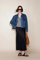 Juniper Washed Pleated Denim Jacket