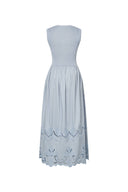 Vestido con Encaje Amy en Mezcla de Seda Morera