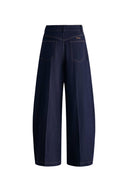 Riley Balloon Leg Jeans in Cotton Linen Denim