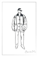 Holme Pelzkragen Stepplederjacke aus Kunstleder