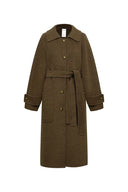 Lena Vintage Style Cocoon Coat in Suri Alpaca