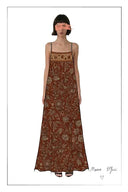 Jules handbemaltes persisches Blumen-Cami-Kleid