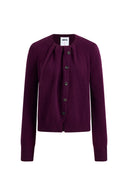 Cecilia Gathered Pleat Cardigan Merino-Cashmere Blend