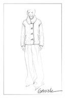 Hazel Black Reversible Shearling Jacket in 100% Wool Pile