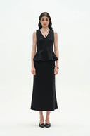 Alina Sculpted Sleeveless Top in Cotton Blend