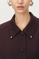 Giacca Brianna con occhielli cuciti a mano in lana merino
