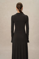 Ruby Knotted Dress in Wool-Thermolite