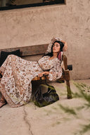 Brooke Handwork Perlenkettenkleid aus Cupro-Mischung