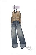 Paz Contrast Folded Cuff Washed Cuffed Jeans