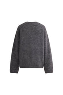 Quella Roter Pony Pullover mit überschnittenen Schultern aus Alpaka-Wollstrick
