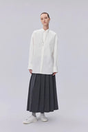 Tuxedo Wing Collar Shirt in Cotton Bubble Yarn