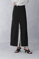 Callisto Double Layer Maxi Pencil Skirt in Fine Wool Suiting