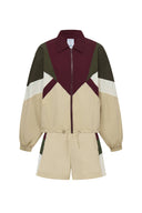 Trea Tracksuit Jacket and Track Shorts Set in Water Resistant Nylon