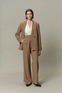 Blazer Doppiopetto Eleanor in Twill di Lana Maculata