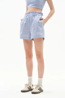 Lona Striped Shorts in Cotton Poplin