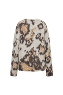 Elsie Leopard Print Sweater in Baby Alpaca Blend Knit
